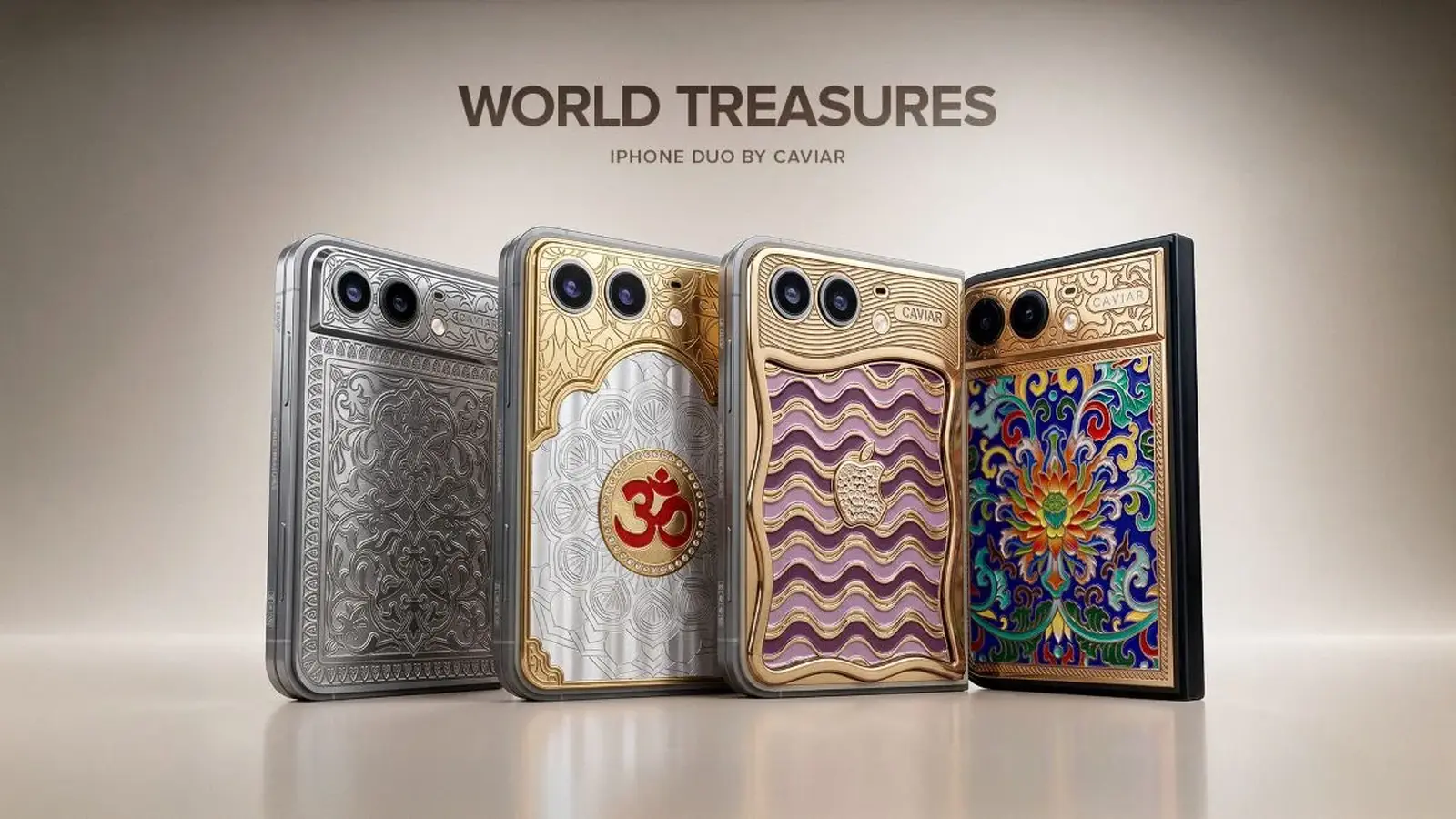 Caviar Pasaules Dārgumi: greznas iPhone Duo apdares