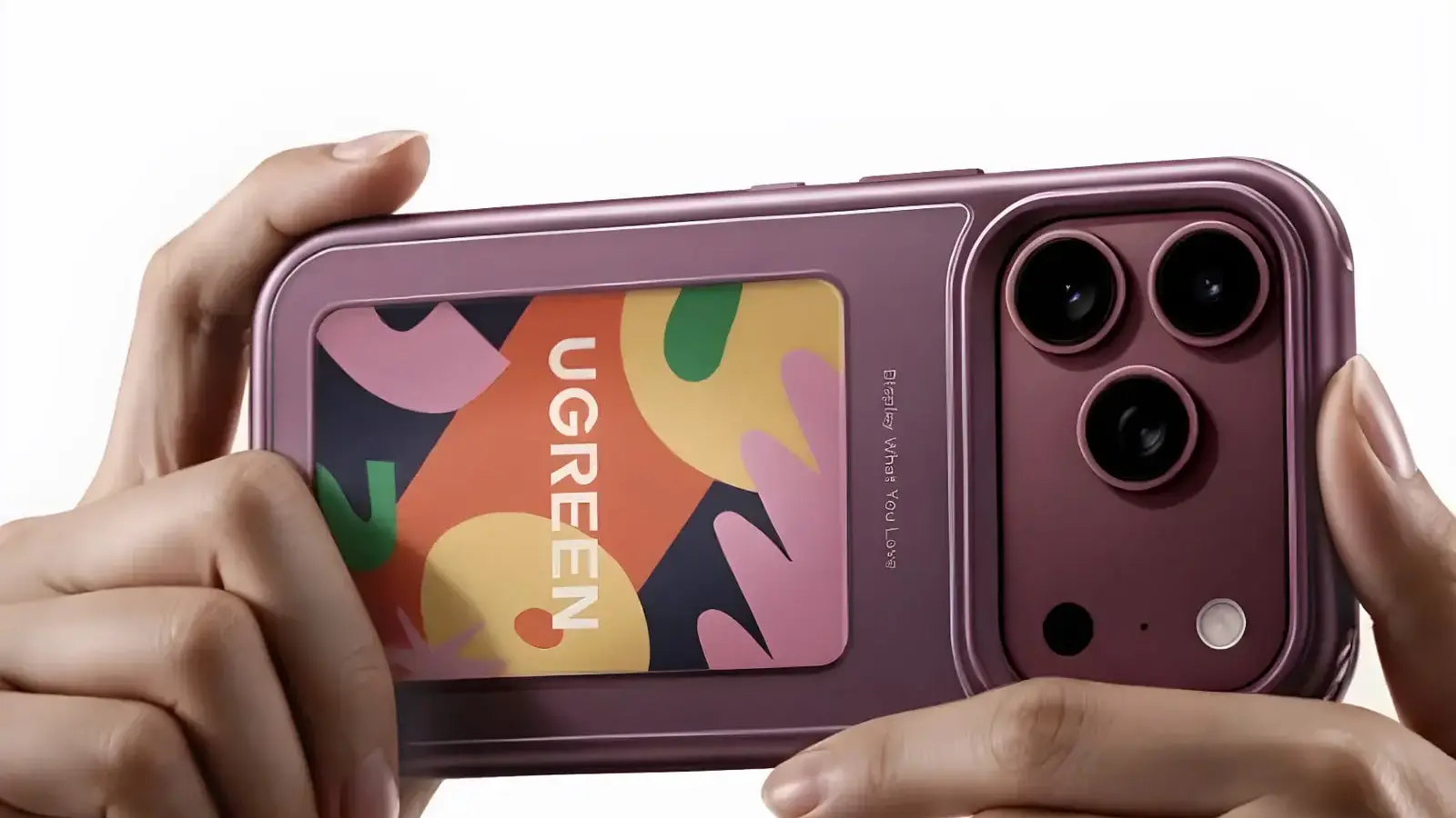 Ugreen Magic e-tintes iPhone Pro korpuss ar krāsu paneli